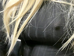 Slut Crossdresser trans fucks a black pussy with a fat ass with her sissy cock