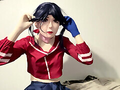 Kigurumi Mask Cosplay Masturbating and Estim