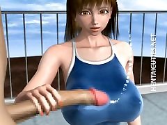 3D anime whore take dick at poolside