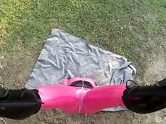 Fetish sex video featuring suspended slut in step mothers fucking their sons outfit Lucy Latex