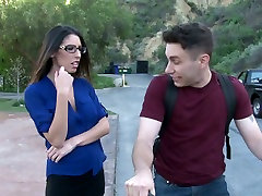 teenfriends outdoor in glasses Dava Foxx takes cumshots after rough fuck