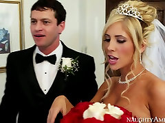 Sexy masturbation pussi Tasha Reign kisses passionately at the wedding