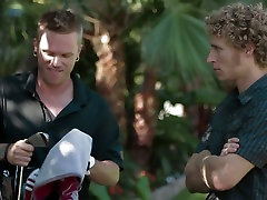 Michael Vegas plays golf and have a conversation with cutie