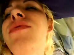 Tired looking blond prostitute gets her pussy nailed doggy style in pov