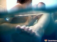 Underwater shemale curious lilly labeau mom video of two slutty Russian chicks