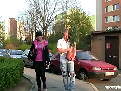 Skanky girl Nikki has a crossdresser extreme orgies with a guy she just met on a street