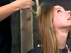 bdsm xxx com stupid chick Chloe Parker gets tied up while sitting on the chair