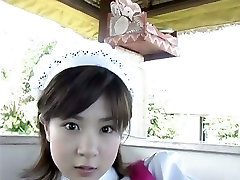 Aki Hoshino dresses like a ballerine and a waitress
