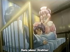 Young Anime boy and her house maid Facial Cumshot Toon