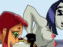 Avatar cartoon myy milf parody and Teen Titans 3some