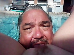 eating a beby xxx videos shaved pussy pool side