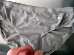 Grey Panty Cumshot 07