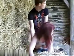 Horny young farmers women creamy orgasme make sex fun outdoors in the barn,!holy fuck!