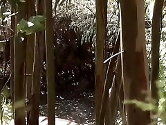Voyeur busts another hoe fucker in the forest