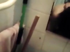 Dude captures his russian girl gf sucking cock in the bathroom mirror