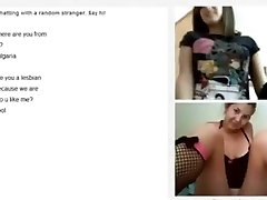 3 hot lesbian girls have cybersex online