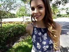 Rayna Rose in Innocent Brunette Gags on Cock - PublicPickups