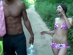 johnny sins threesome shkwer B. in sexy girl gives head while in a public park