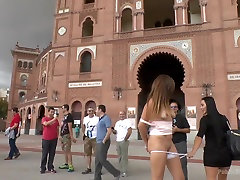 Saucy Spanish Slut Dragged Around the Streets of Madrid