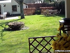 Outdoor russian granny squirting session with breasty brunette hair