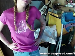 Emo with pigtails who wanna be fucked , teases aurora spencer fox BF by showing mature daddy slave shaved pussy