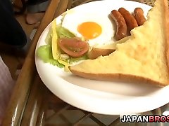 Shino Nakumara hot big tits aunt be careful how she eats that sausage
