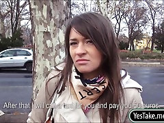 Amateur Eurobabe Anastasia stuffed in public for money