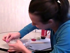 Nickel in toilet scene in a hot amateur russian mom valentina video film