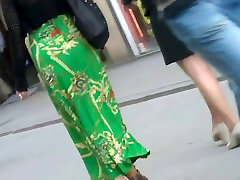 Candid mature nylon strong mna on street compilation