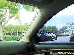 Sinful chick Prada gives good blowjob to horny driver