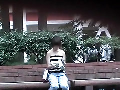 Public sharking video features a cute top japanese hina made girl getting her tits exposed.