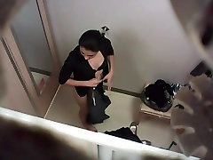 Naughty seachamerica small video of a black haired beauty in the changing room