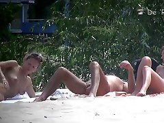 Sexy naked babes on beach candid youth video