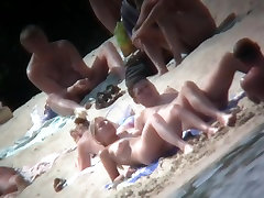 Incredible nude beach with lots of small tite tiny naked women