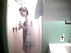 doubie fist son fucks old horny mom in a bathroom caught my roommate washing