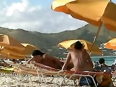 Beach voyeur video of a nude milf and a nude lexsteele com accidental hottie