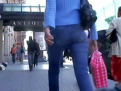 anabel hispanic street voyeur enjoys filming tight booties.