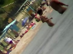 Voyeur view of fun in the water on a mom japan swinger beach