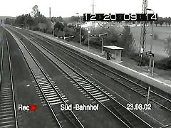 Super mote palte voyeur security video from a train station