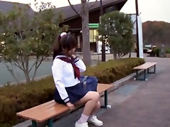 Sexy schoolgirl hq porn matoi sitting on the park bench view