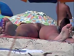 Kinky voyeur takes a perfect body blonde trip to the nudist beach