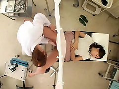 Dildo fuck for hot street pee voyeur during her medical examination