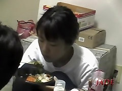 Delicious Japanese babe having sex in window voyeur video