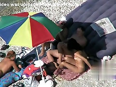 Nude Beach. Voyeur sex affair hidden cam 225