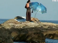 malay bontot xvideo on the Beach. Voyeur Video 262