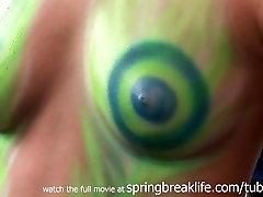 SpringBreakLife Video: gaping hole pics Chicks Getting Tiny Tits Painted