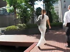 Candid street shots of cute teen in milf anal clip white jeans
