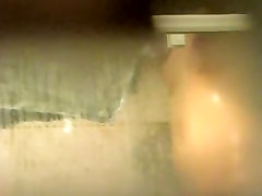 Pussy, tits and ass nude on the hidden shower camera