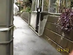 Chubby Japanese babe got a Street Sharking in the rain.