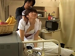 Jap judge under blowjob nurse gets crammed by her elderly patient